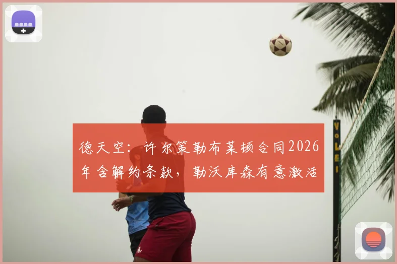 德天空：许尔策勒布莱顿合同2026年含解约条款，勒沃库森有意激活引进